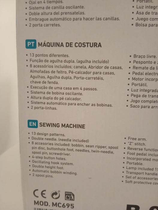 Máquina costura como nova
