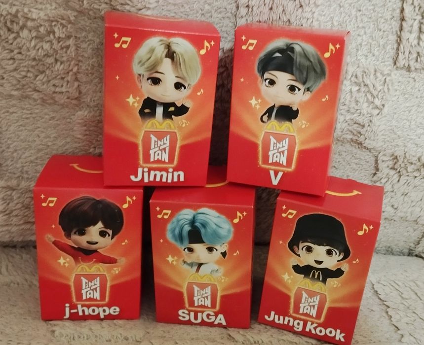 Куклы BTS-McDonald's.Suga,Jung Kook,RM, Jimin,V, j-Hope.Friends куколк