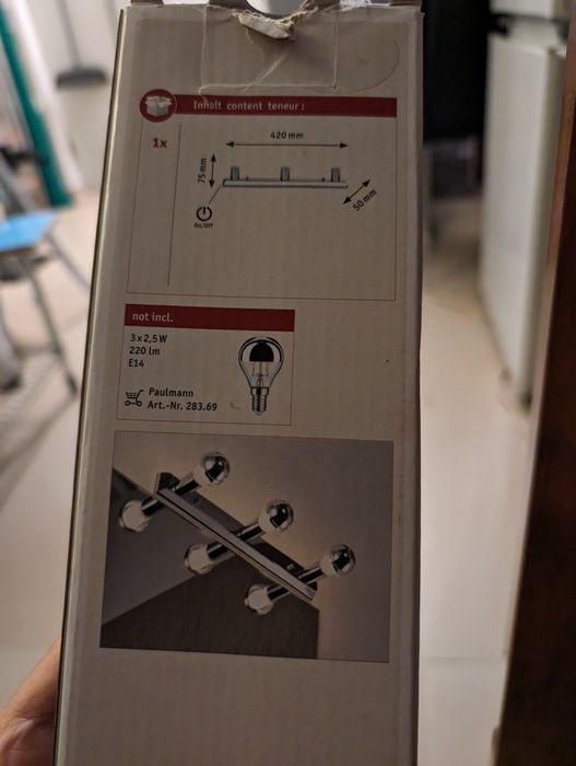 Régua luz LED NOVA wc