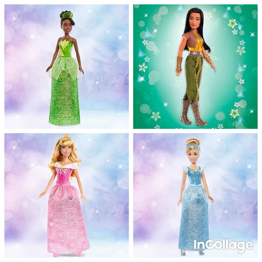 Mattel Disney Princess Dolls, Аврора, Попелюшка, Тіана, Рая