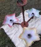 Lampa sufitowa, drewniana. Lata 60