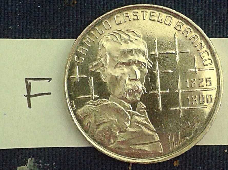 Moeda 100$  100 escudos. Camilo Castelo Branco. Coin Portugal