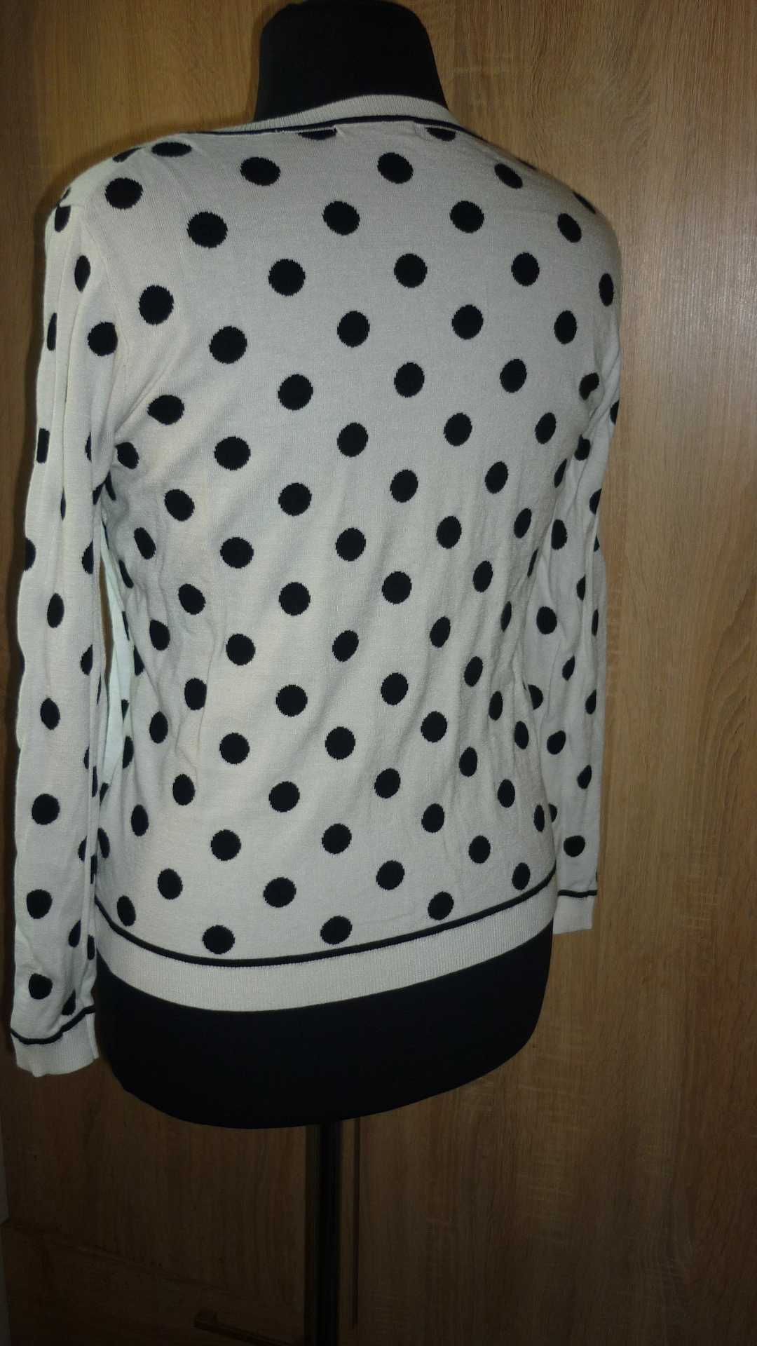 Christian Berg- wiskozowy sweter w grochy  r; XL