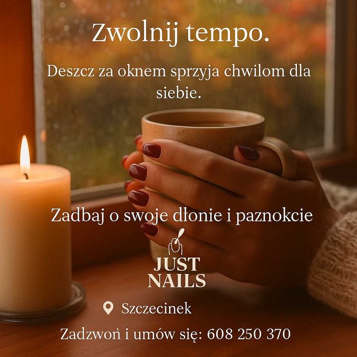 Umów się na manicure hybrydowy / żelowy. Just-Nails.eu Szczecinek