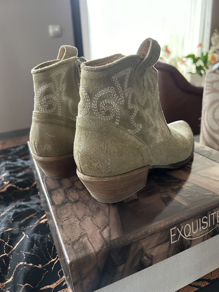 Buty kowbojki VENEZIA zamszowe r. 37