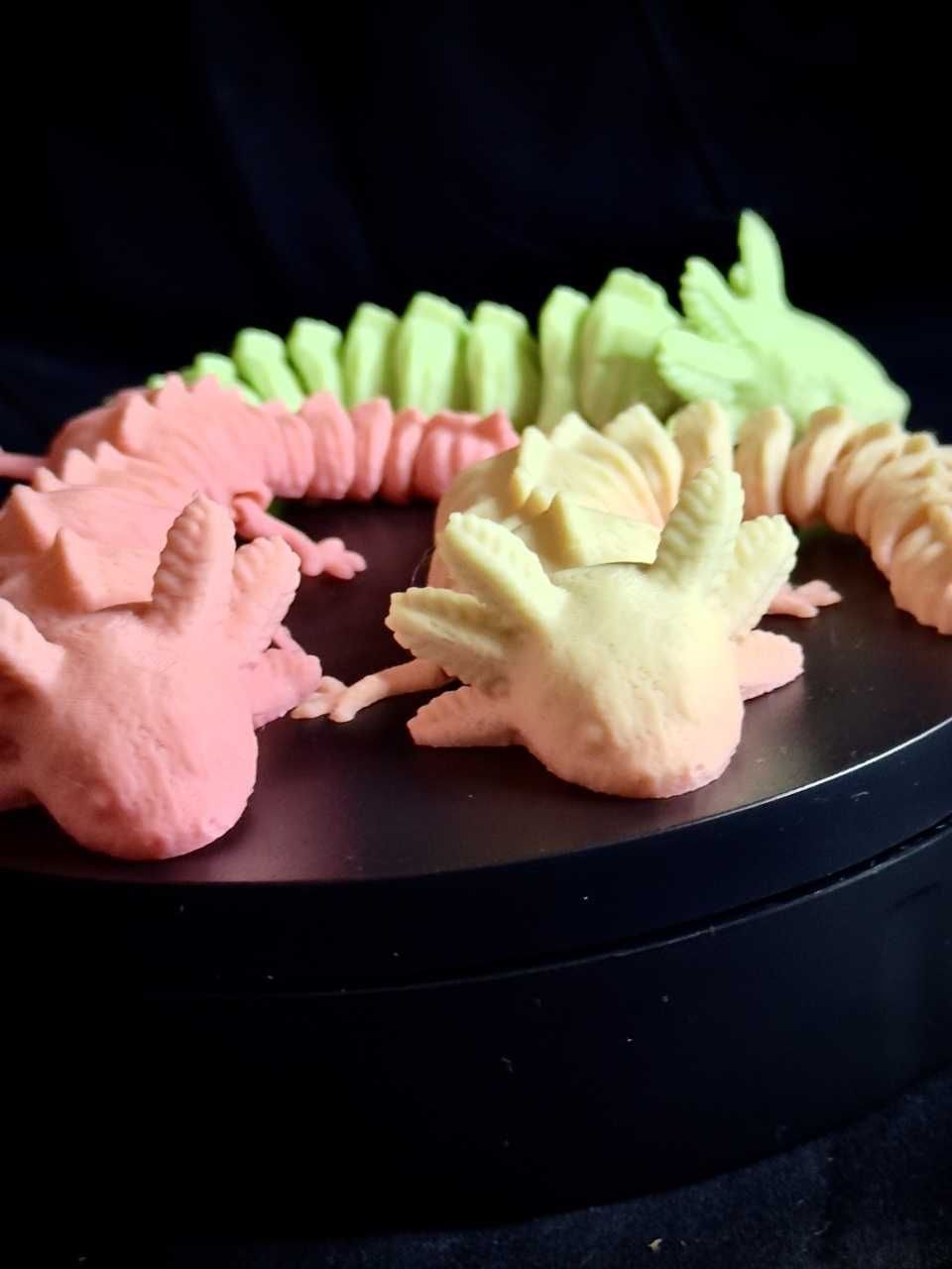 Axolotl, ambystoma, figurka flexi, ruchoma zabawka, RANDOMOWE KOLORY