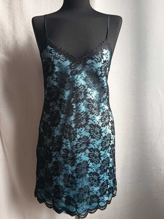 Koronkowo- satynowa koszula nocna 
38 George