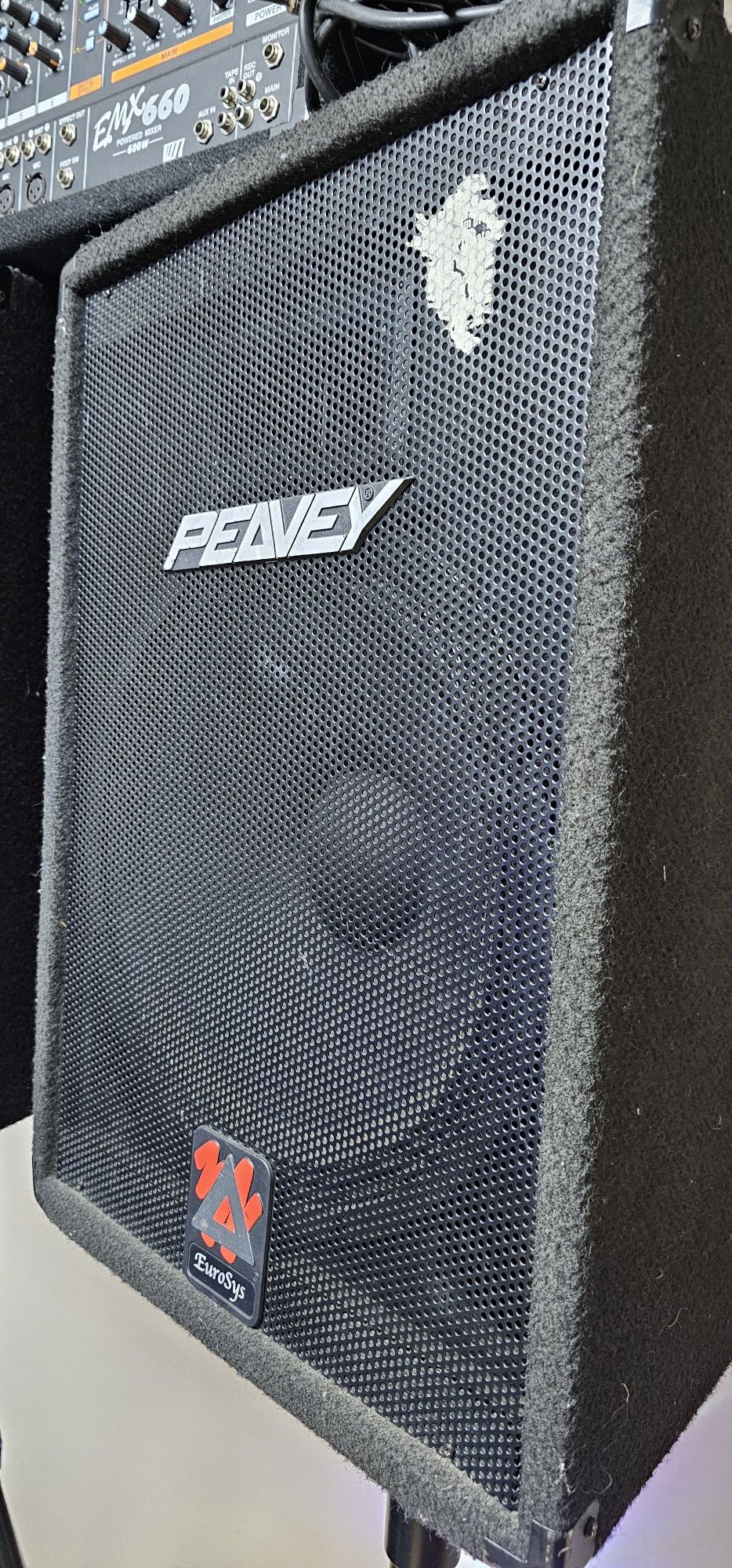 Yamaha EMX-660 Powered Mixer+Peavey Eurosys 3 zestaw nagłoś