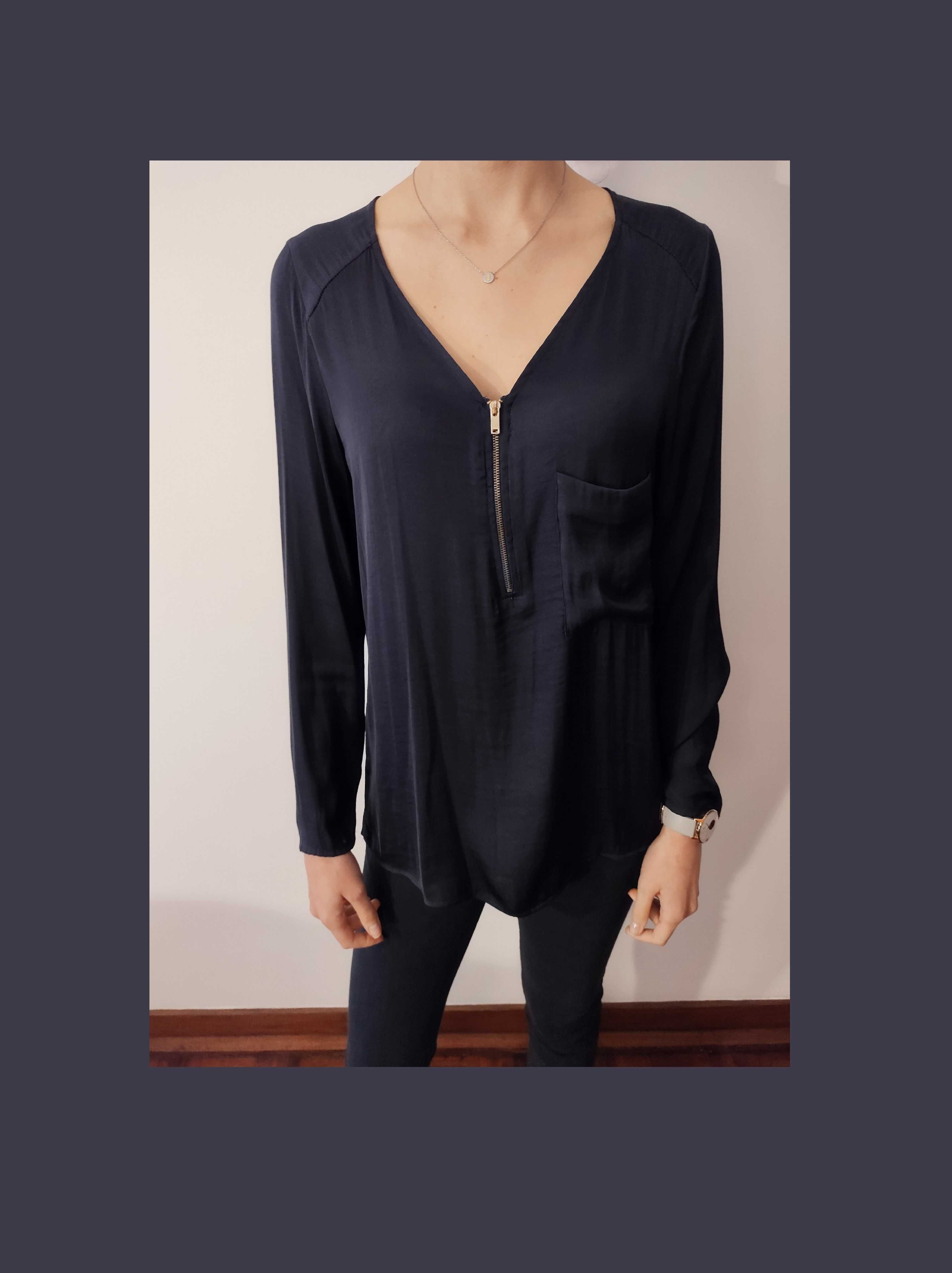 Blusa Azul Fluída