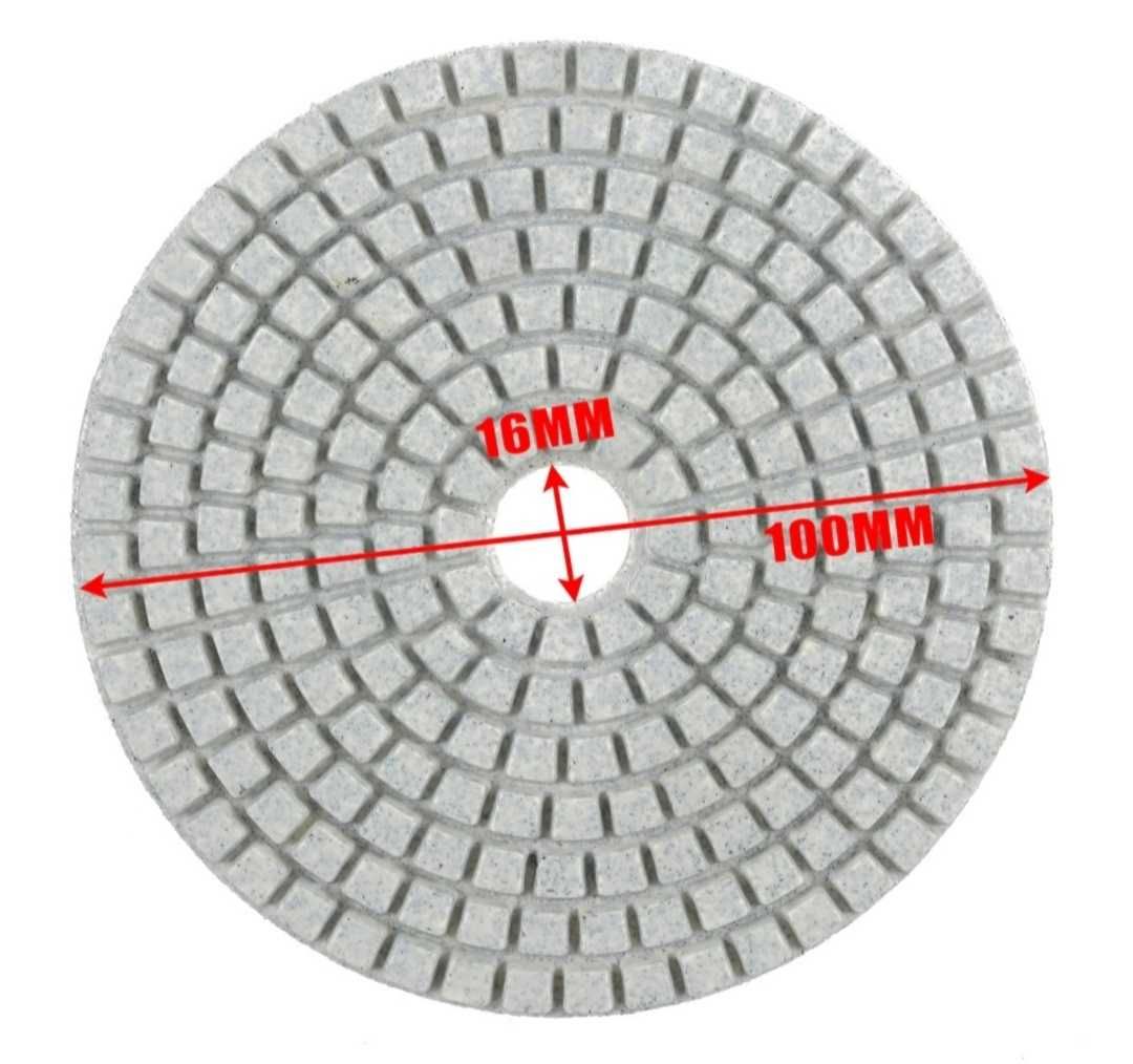 Zestaw 7 Sztuk Tarcze + Dysk Drobiny Diamentowe Szlifowania Poler M14