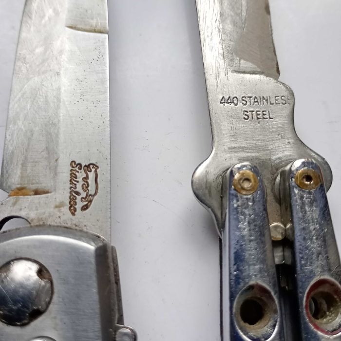 Nóż motylkowy, Sanrenmu 7010 LUC-SA, Gerlach, Solingen, Stilletto