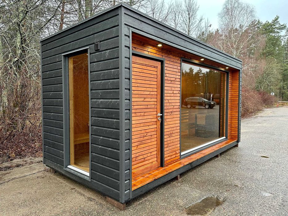 Sauna NOWOCZESNA Ocieplana Spa Ogrodowe Lipa Świerk Skandynawski