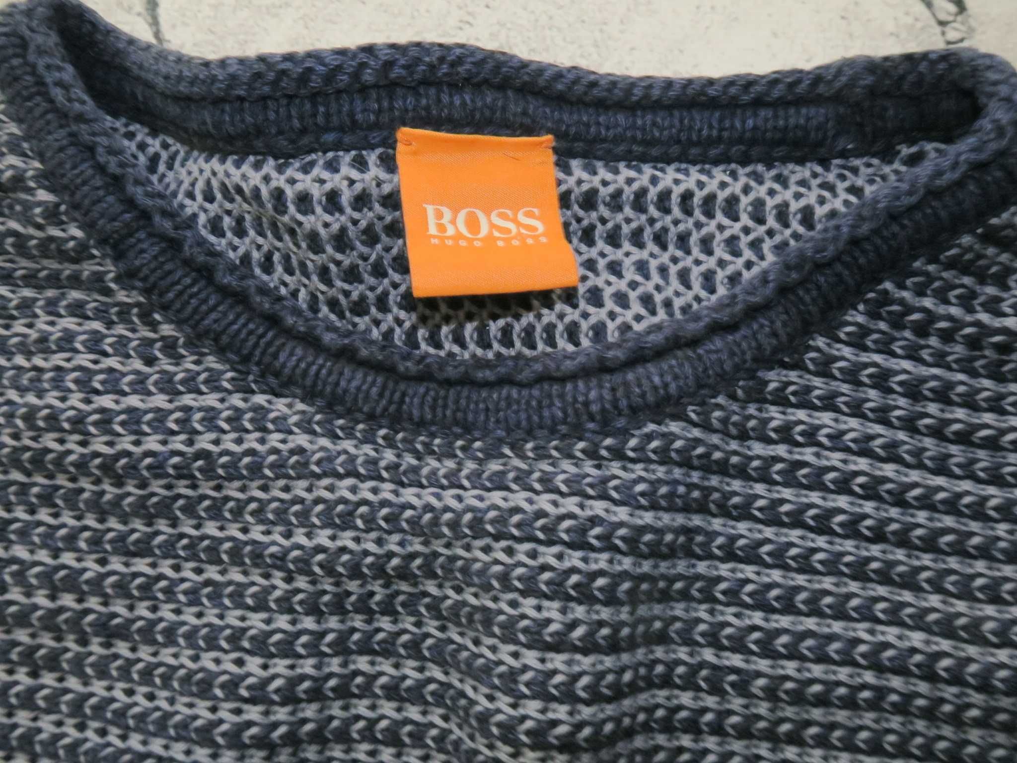 Hugo Boss sweter bawełniany ażurowy L/XL