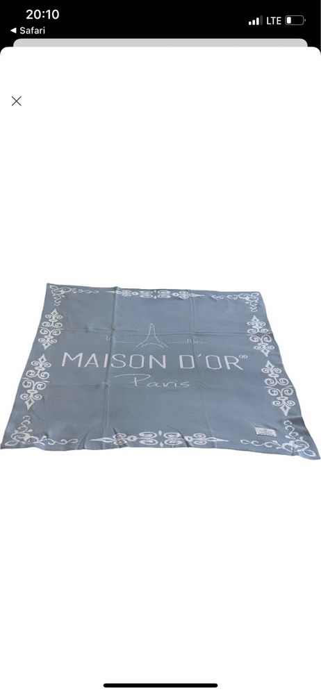 Детский плед maison dor baby tricot blanket blue&white