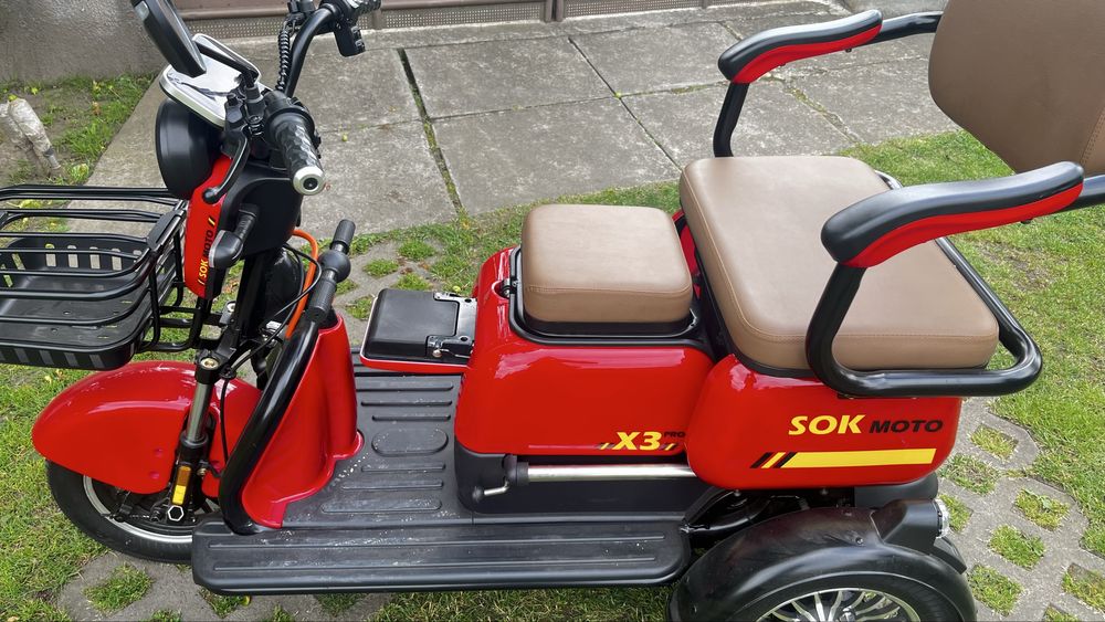 НОВИЙ електроскутер трьохколісний sokmoto x3 pro трицикл