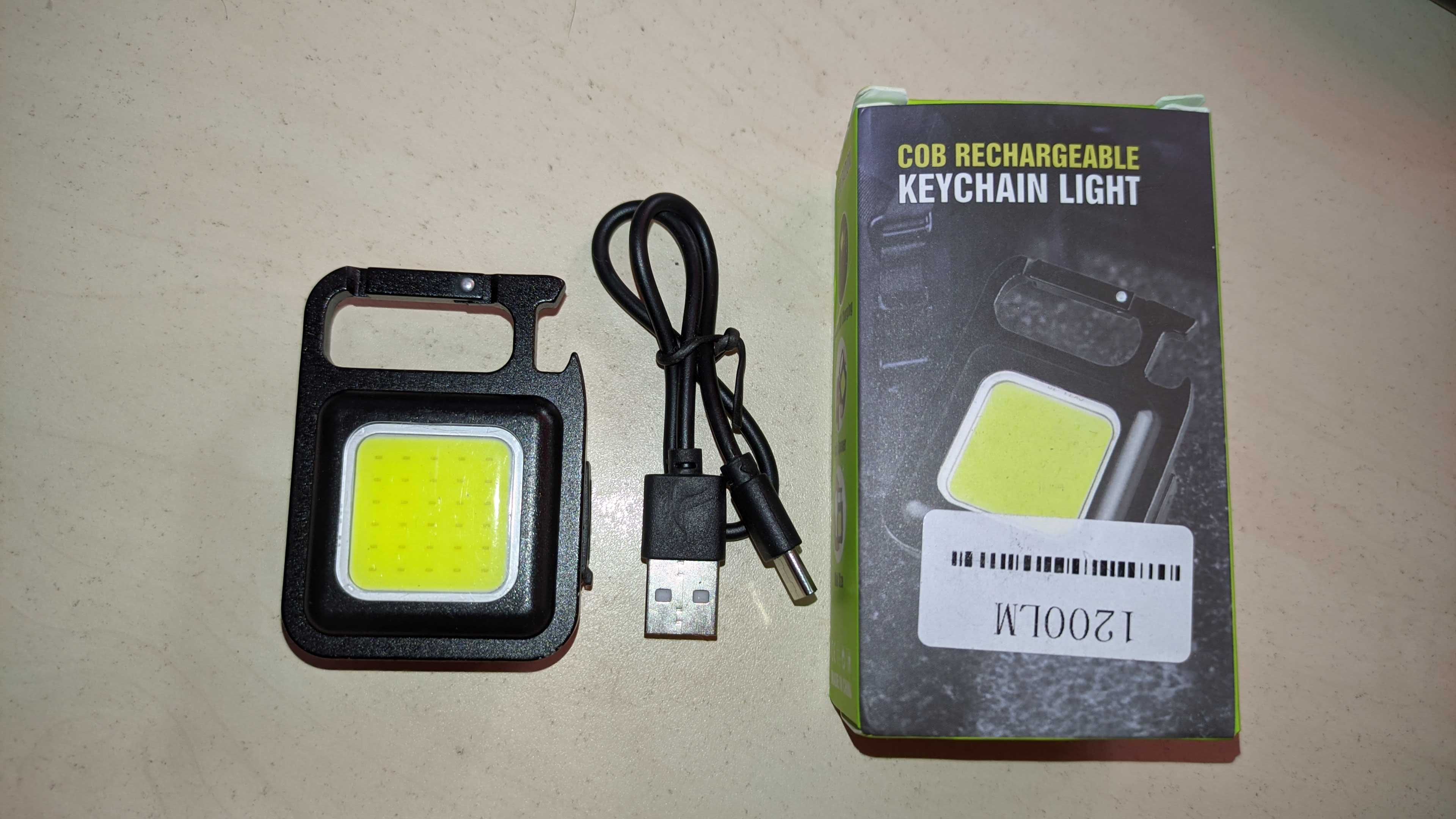 Фонарик ліхтарик брелок аккумуляторный LED COB 1200 lum 800 mAh