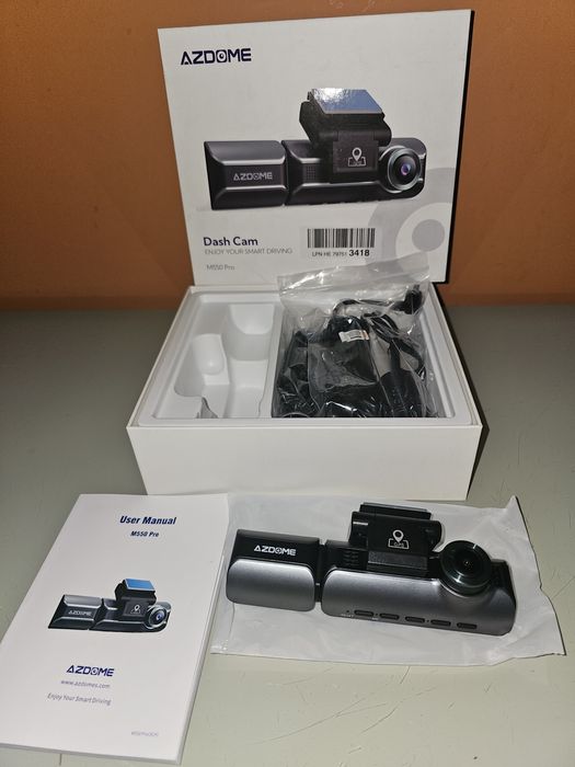 AZDOME M550 Pro 5G WiFi 3 canais Dash Cam Built-in GPS, 4K Dual Dash C