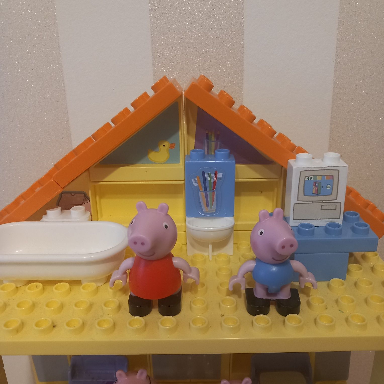 Klocki Domek Świnka Peppa Pig Happy Hous jak Lego Duplo 107 elementów