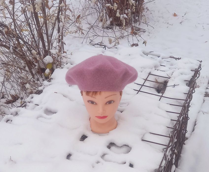 Берет женский, 100% шерсть