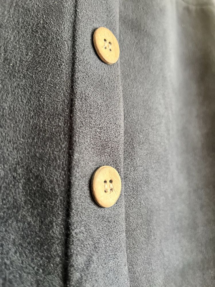 Elegancka granatowa spódniczka a la zamszowa S/36 made in Italy