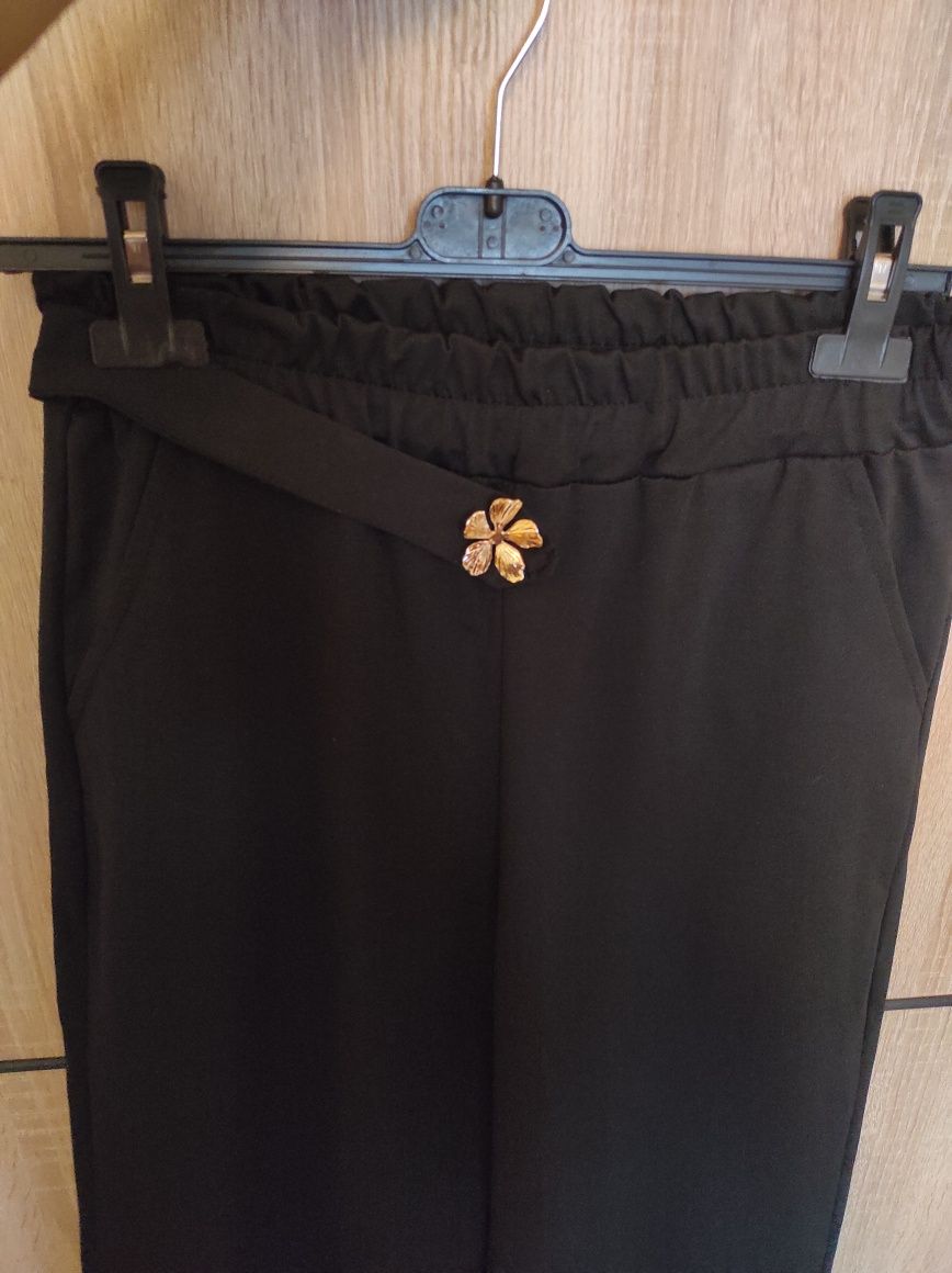 Spodnie kuloty Punto pasek Boho plus size 42 44