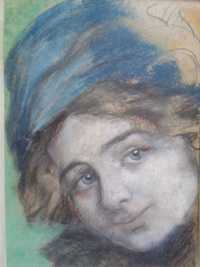 Zygmunt Zydorowicz „Portret dziewczyny”- pastel.