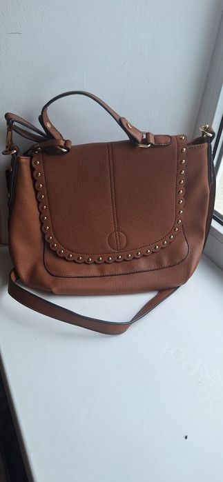 Шкіряна коричнева сумка