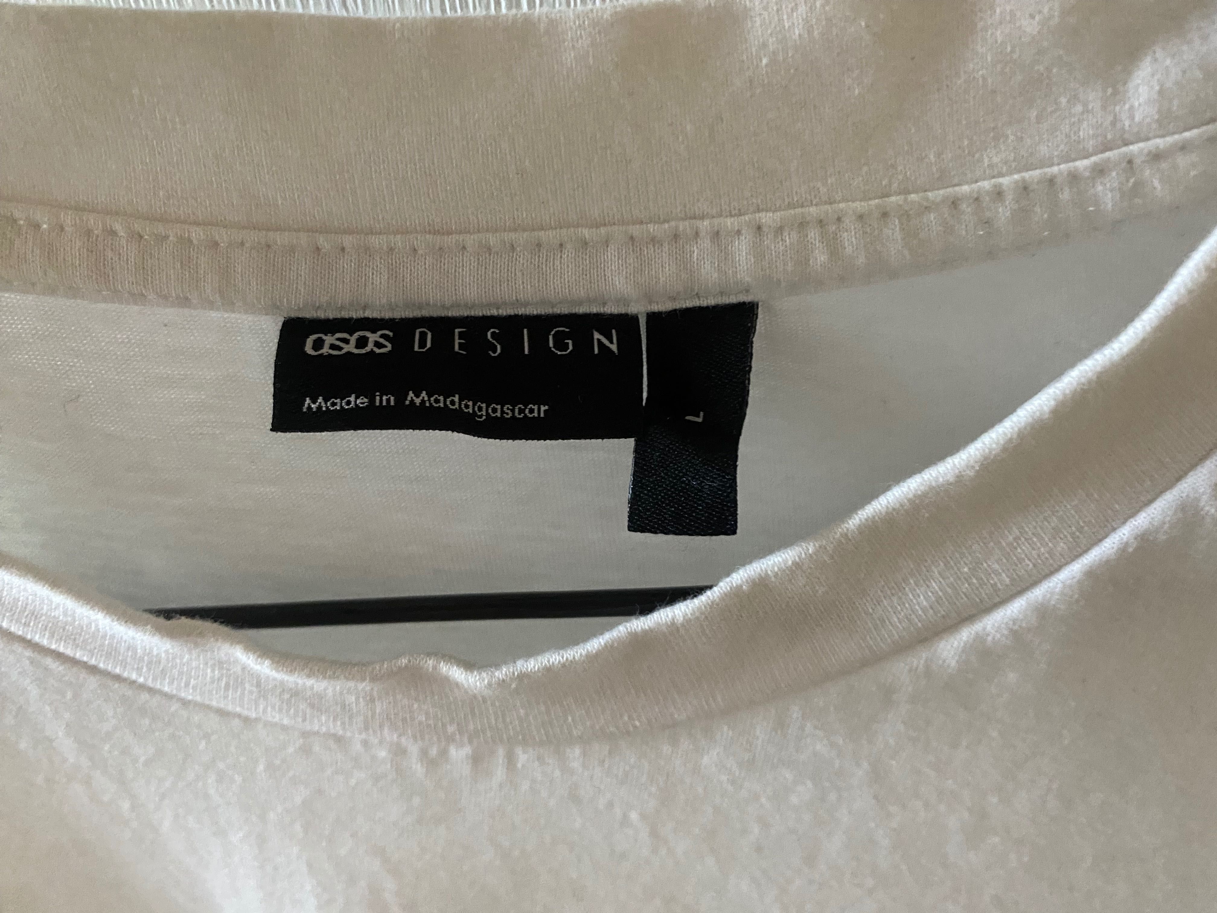 Koszulka biała na wf asos r. L