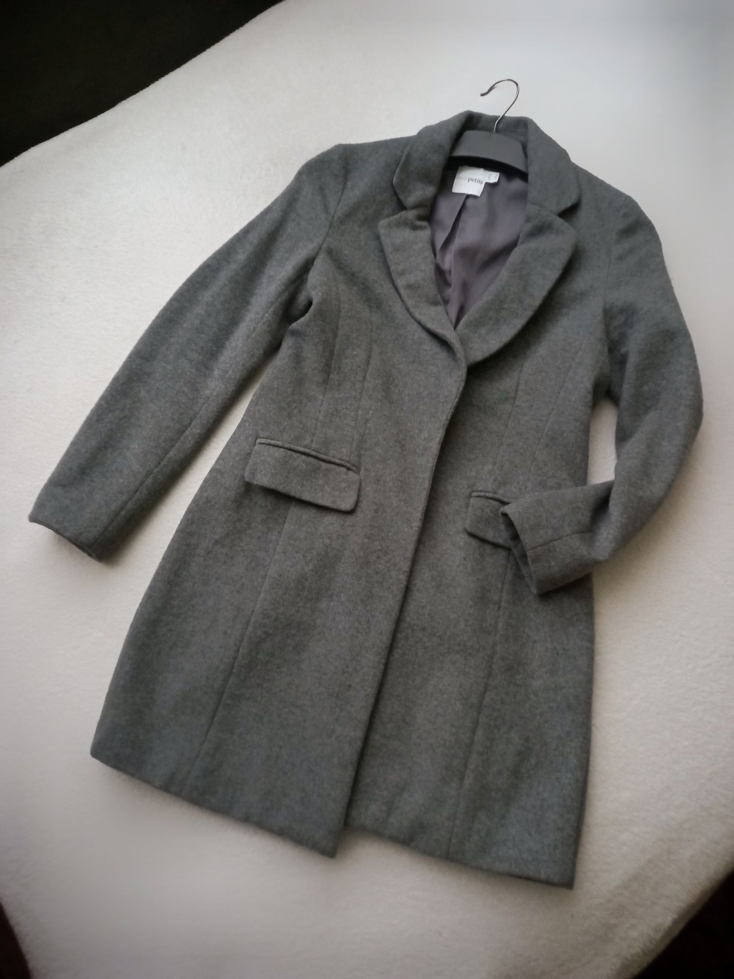Серое пальто демисенное (курточка, ветровка, тренч)