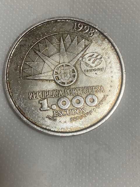 moeda 1000 escudos em prata