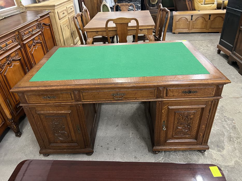 Stare drewniane biurko gabinetowe/dwustronne/Raty