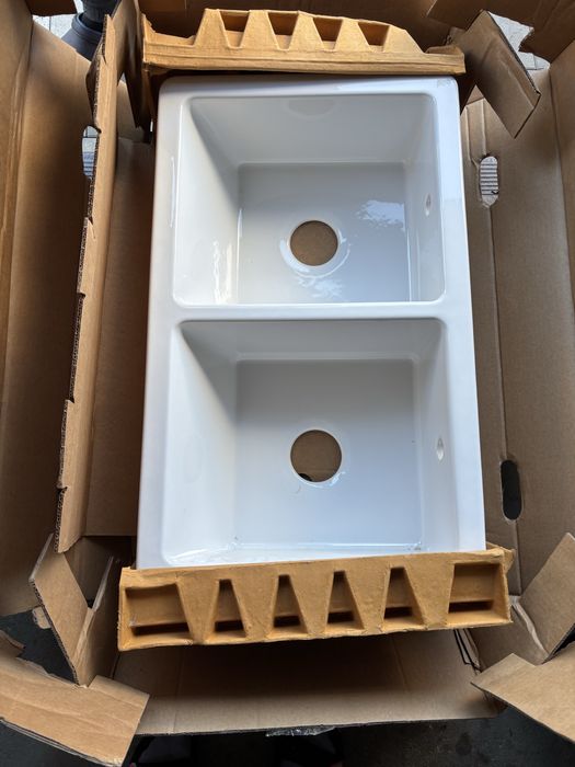 Zlewozmywak ceramiczny IKEA HAVSEN dwukomorowy