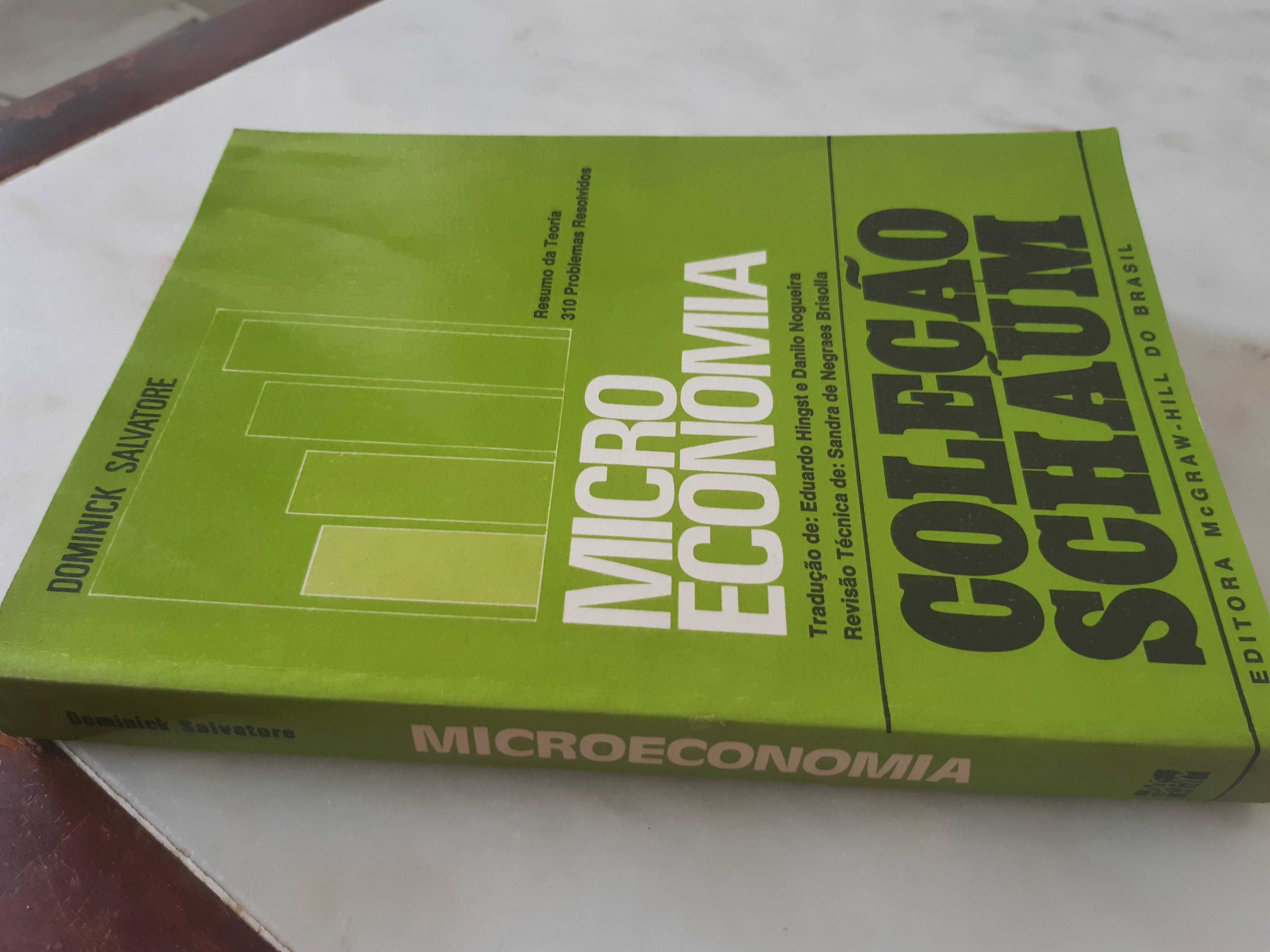 Livro Microeconomia, Col. Schaum, McGraw Hill Brasil, excelente estado