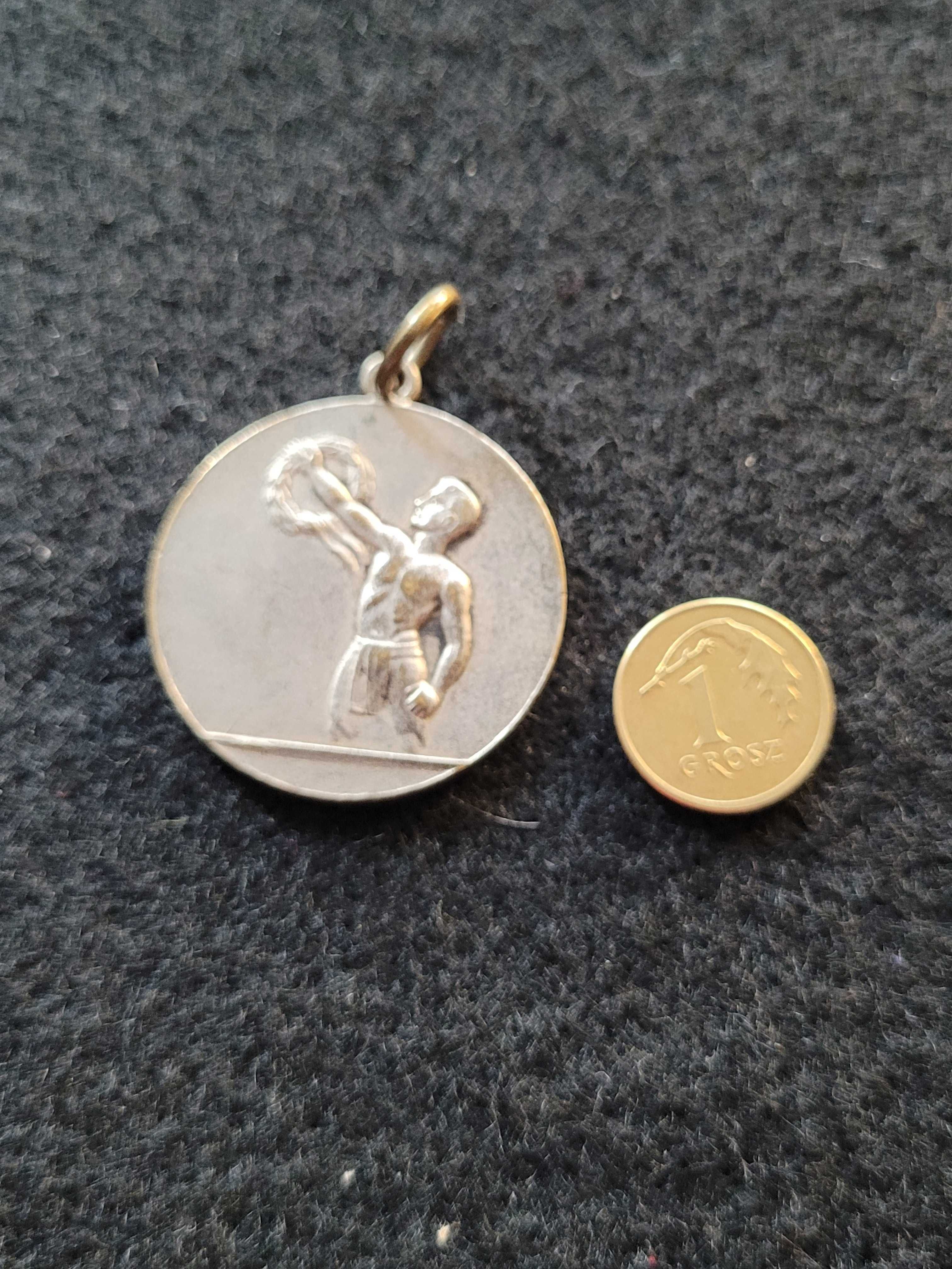 Przedwojenny medal sportowy II RP Lech Warta Poznań