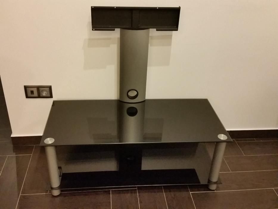 Mesa vidro com suporte TV