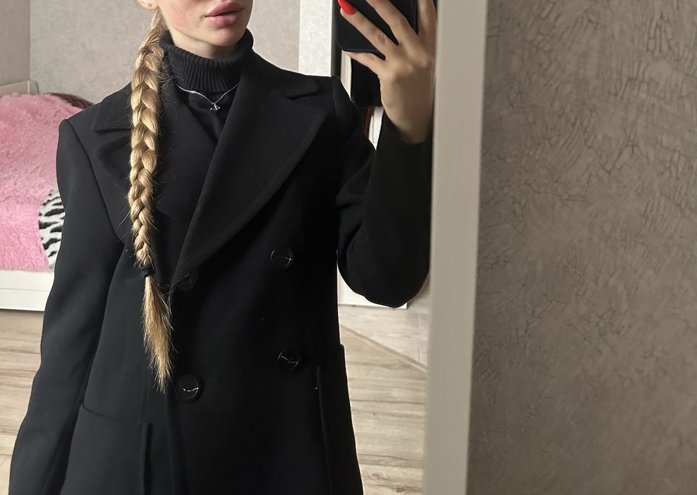 Пальто женское чёрное