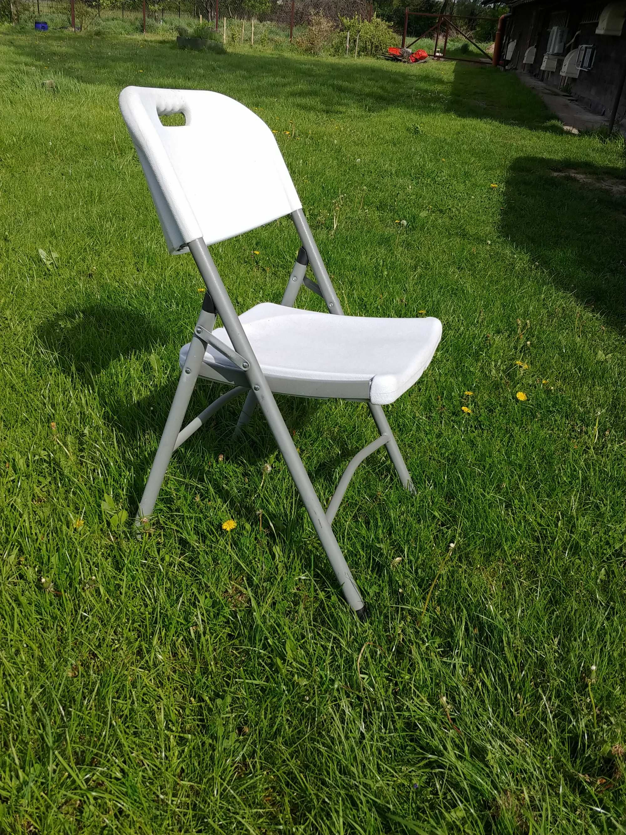 Sprzedam składane krzesło ogrodowe cateringowe białe