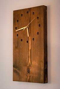 Drewniany zegar wiszący ścienny loft retro D4A-handmade