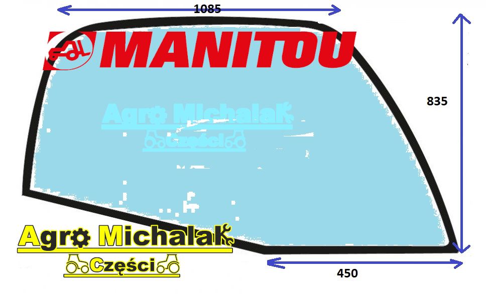 Szyba boczna kabiny Manitou MLT742, MLT740, MLT940, MHT860, MLT1033