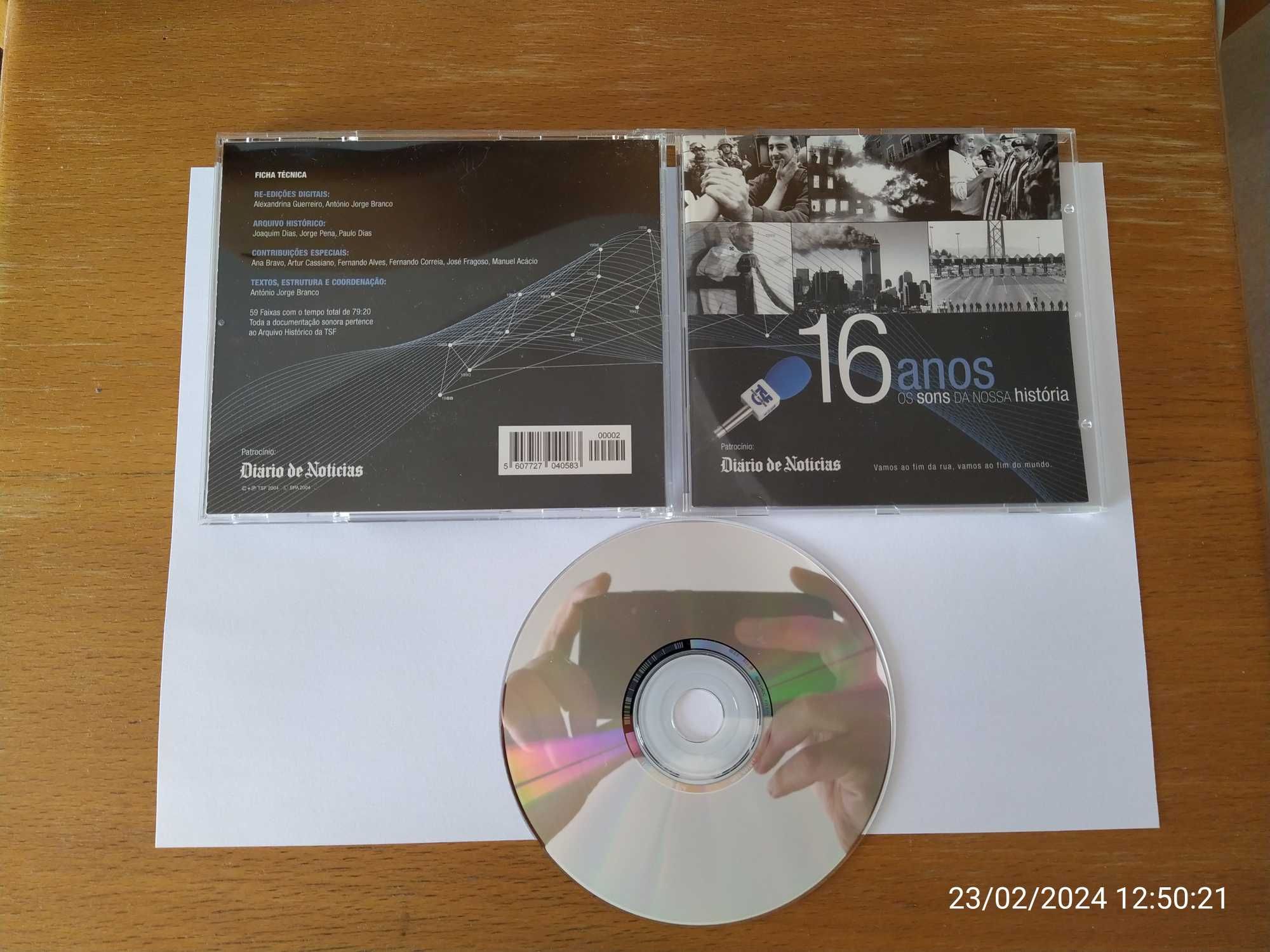 ## cd audio documentário Tsf 16 anos os sons da nossa história ##