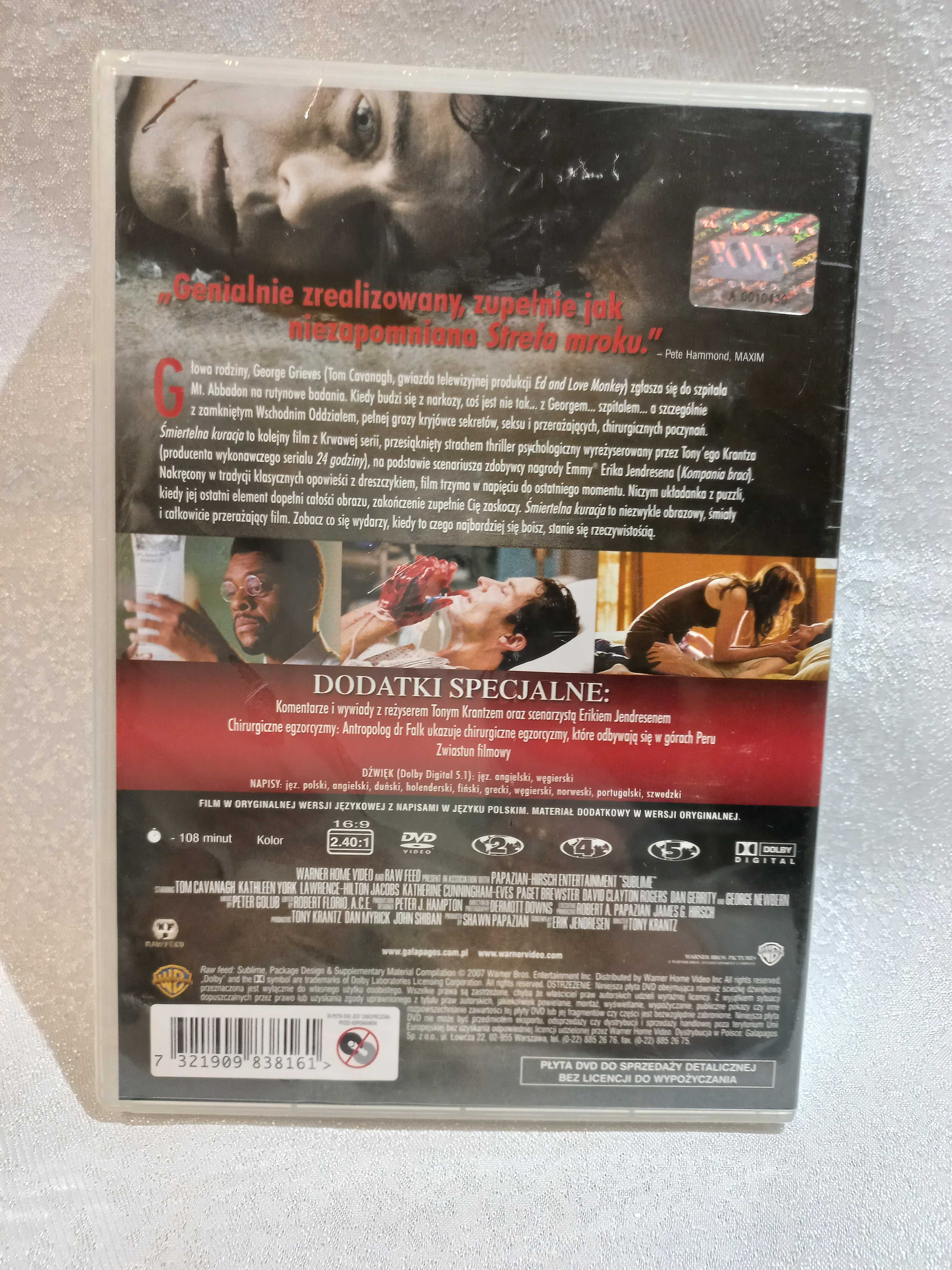 DVD - filmy - Śmiertelna kuracja, Projekt X - cena za zestaw
