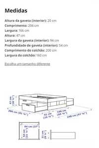 BRIMNES Cama - 160 x 200