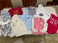 Conjunto de nove camisolas menina 10-12 anos