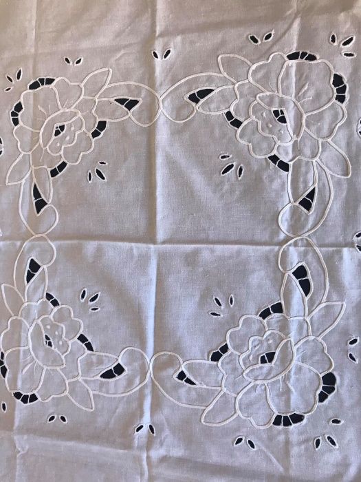 Toalha de chá + 4 Guardanapos (Linho)