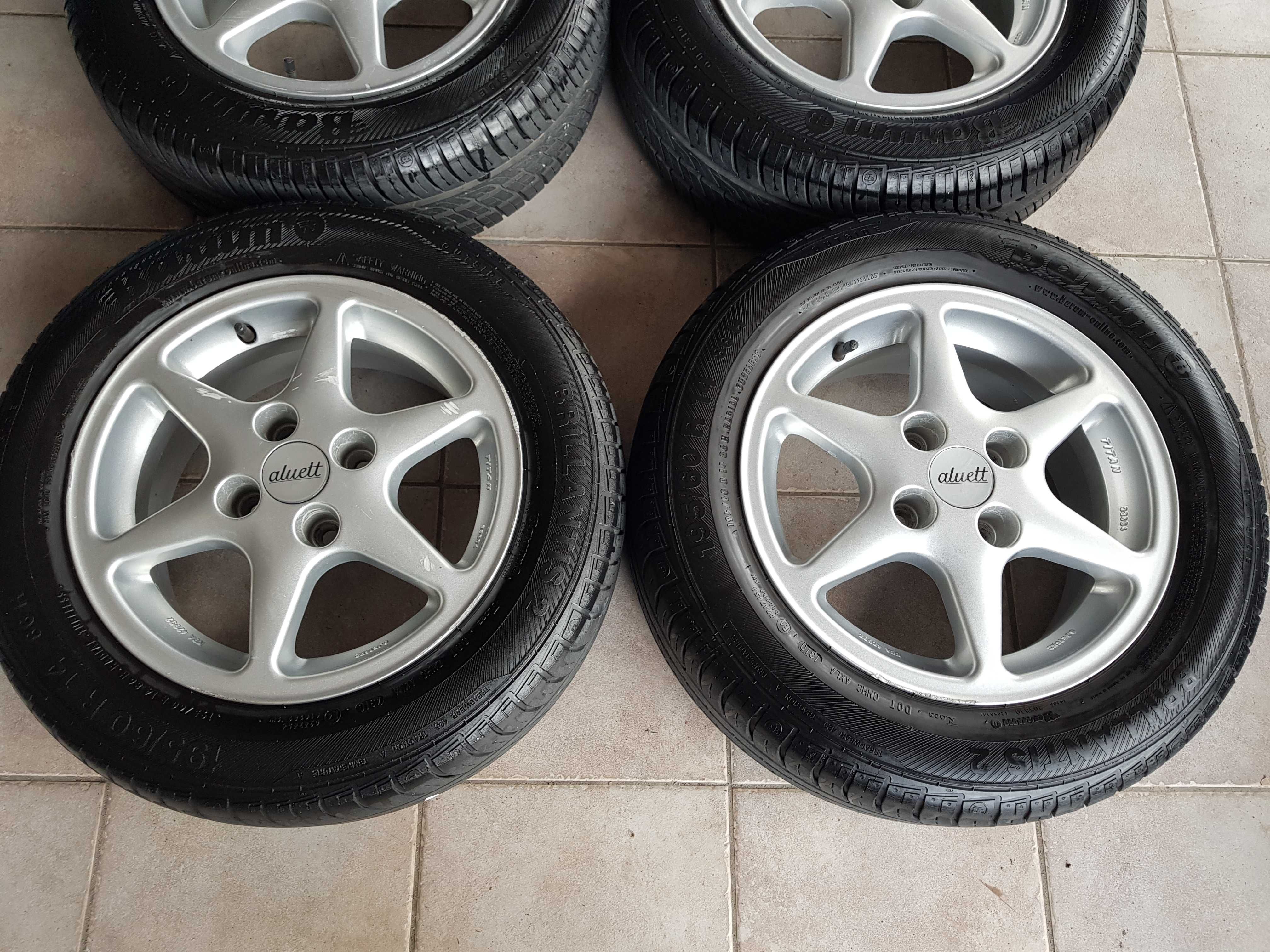 Felgi Koła TITAN 6x14 et37 4x100 opony 195/60/14 VW OPEL Renault