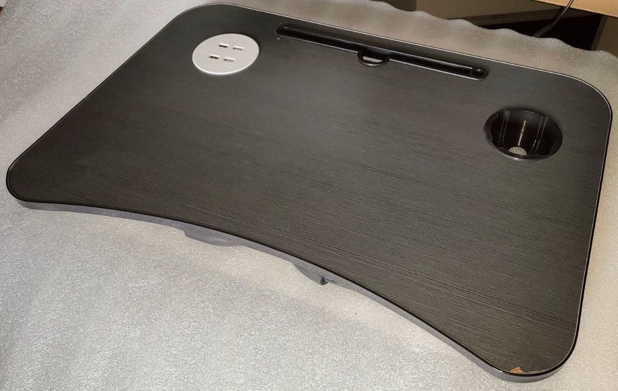 Stolik na laptopa 4 porty usb tablet szuflada uchwyt kubek