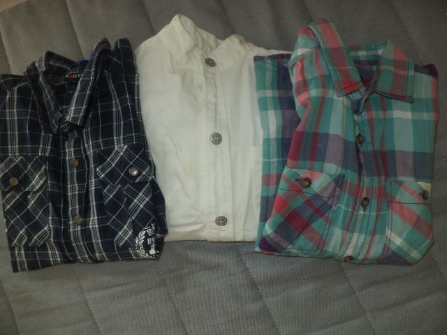 8 firmowych koszul chłopięcych_110-122cm_4-7 lat