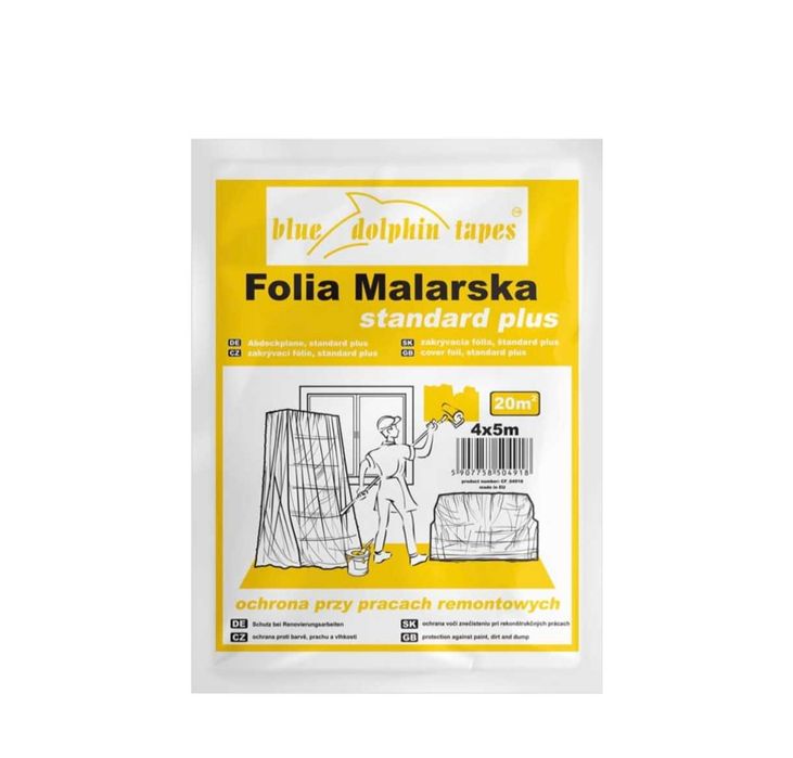 Folia malarska Standard Plus 4m x 5m(3szt)