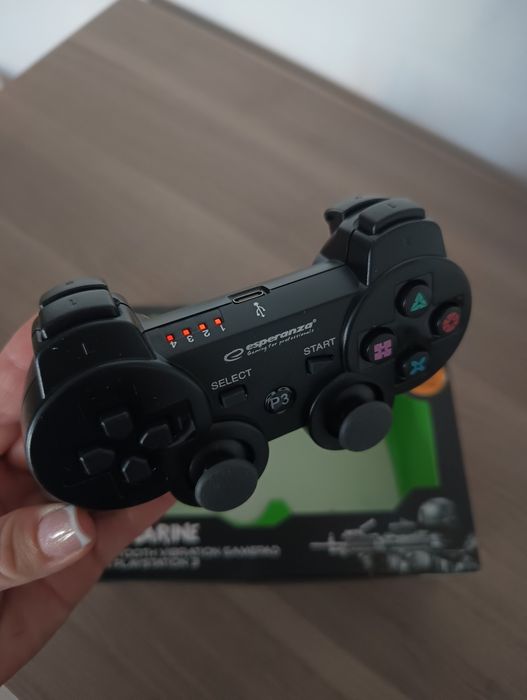 Gamepad bezprzewodowy, bluetooth, pad, ps3, czarny, kontroler