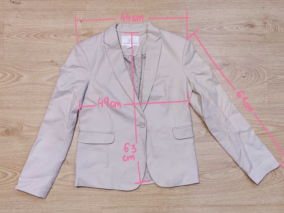 Blazer Bege Aldodão Lefties, L / 30